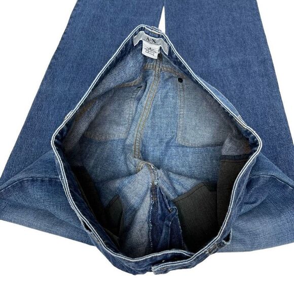 Armani Exchange medium wash mid rise straight leg jeans size 8 - Picture 12 of 14